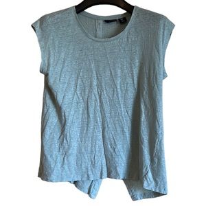 Tahari‎ women’s top 100% linen blue size medium